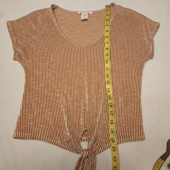 Caution to the Wind Crop Striped Shirt - Picture 6 of 10